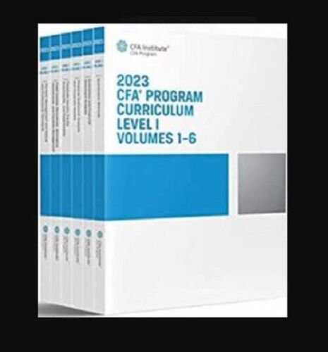 2023 CFA Program Curriculum Level I Box Set Volumes 1-6 BOOK EXAM GUIDE COMPLETE