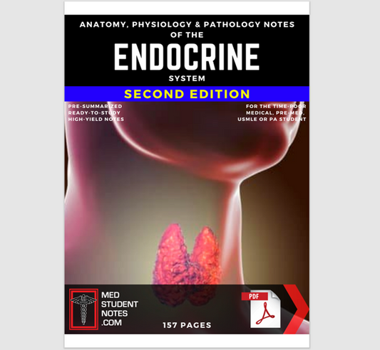 Endocrine System Notes Medical Study MBBS, MD, MBChB, USMLE, PA & Nursing Illustrated Anatomy Physiology and Pathology.