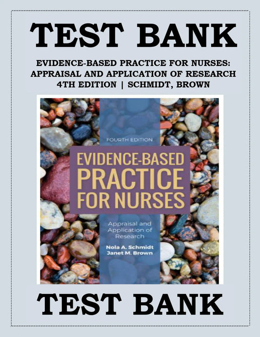 Test Bank for Schmidt & Brown 4th edition Evidence-Based Practice for Nurses: Appraisal and Application of Research