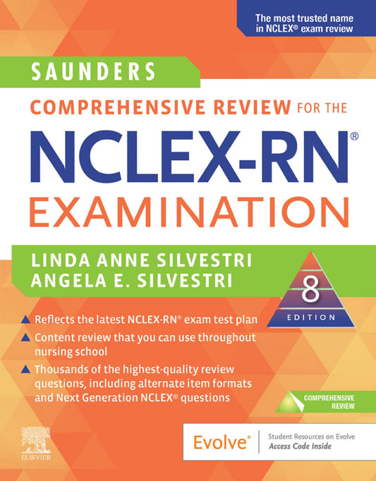 NCLEX RN Saunders Comprehensive Review Test Exam Prep Study Nurse Electronic 8th